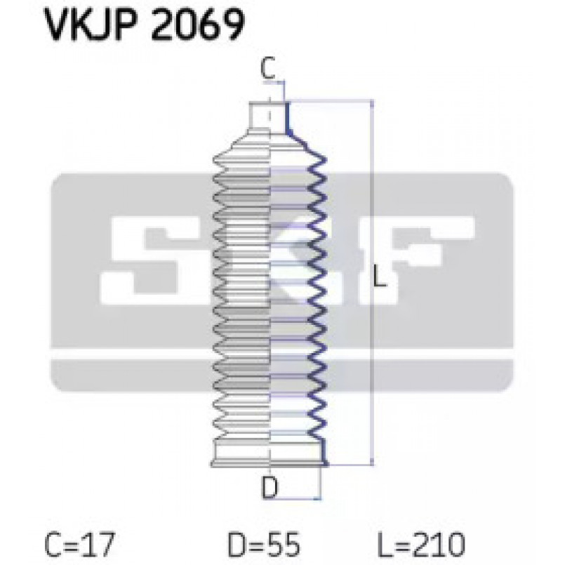 VKJP 2069 SKF - Пильовик привідного валу